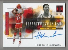 2019-20 Impeccable Basketball Illustrious Ink #IL-HOW Hakeem Olajuwon Auto 11/25