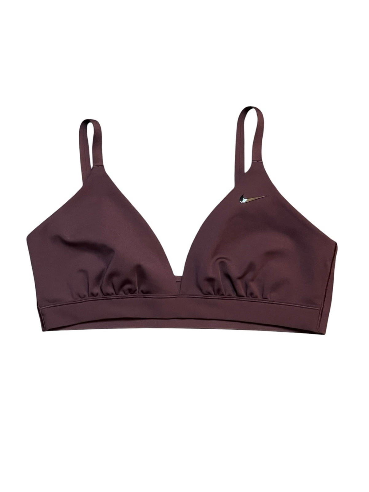 Nike Form Women's Large Light-Support Non-Padded Triangle Sports Bra Burgundy image 5
