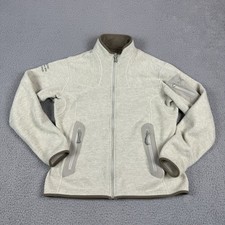 Arc'teryx Jacket Womens Large Oatmeal Covert Fleece Full Zip Polartec LOGO