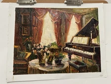 Original One of A Kind Still Life Painting 13x17 On Canvas Unframed Signed