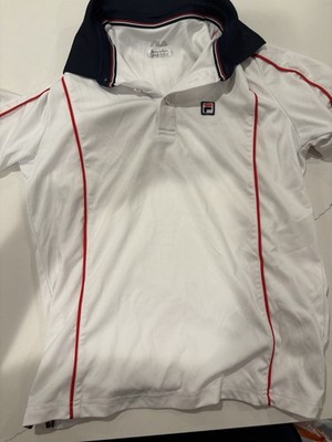 Fila Youth Polo Short Sleeve Shirt White Large 12-14