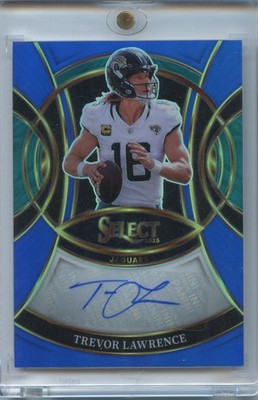 Trevor Lawrence 2025 Select Blue Auto Autograph Jacksonville