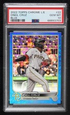 2022 Chrome Logofractor Edition Blue Refractor Oneil Cruz PSA 10 GEM MT 0n64