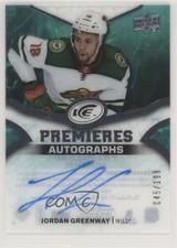 2018-19 Upper Deck Ice Premieres 45/199 Jordan Greenway #IPA-JG Auto 1q2