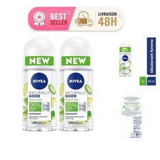 NIVEA Déodorant Femme Aloe Vera Bio Bille 50 ml - Lot de 2