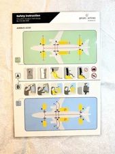 Getjet Airlines Airbus A320 Safety Card Safety Insteuction. Good condition.