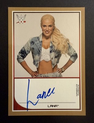 2016 Topps WWE Lana Auto CJ Perry AWE On Card Autograph 36/50