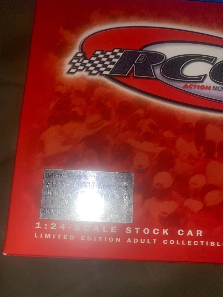 Banco de ventana transparente Jeremy Mayfield #12, 2000 Taurus. Mobil Serie Mundial 1/MLB Foto 2 de 4