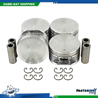 DNJ P332 Standard size Complete Piston Set For 96-99 Oldsmobile 2.4L 
