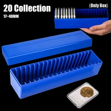 HOT Coin Storage Holder Box Plastic Capsules Case for 20 Certified PCGS NGC Slab
