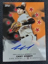 2024 TOPPS SERIES 1 CASEY SCHMITT BASE STARS AUTOGRAPH RED 06/25 JERSEY # MATCH