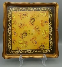 Dolce Designs Paisley 10" Square Melamine Tray