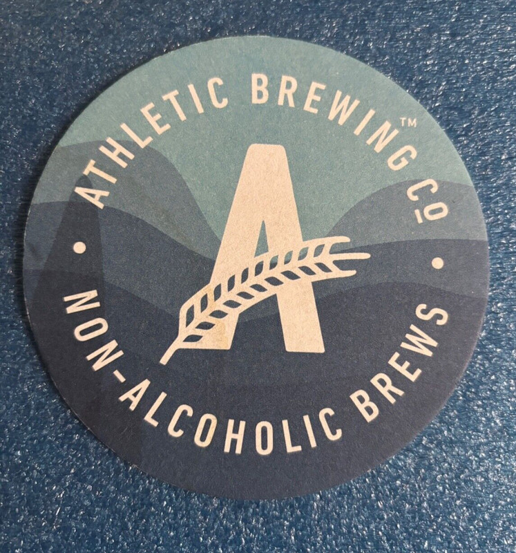 ATHLETIC BREWING COMPANY CRAFT BEER COASTER STRATFORD CONNECTICUT SAN DIEGO CA.