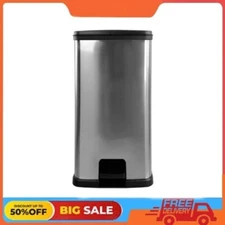 Mainstays 13.2 Gallon Trash Can, Plastic Rectangular Step Kitchen Trash Can