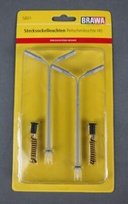 BRAWA 5801 [H0,1:87] Peitschenleuchte 2-fach 2er-set Stecksockel