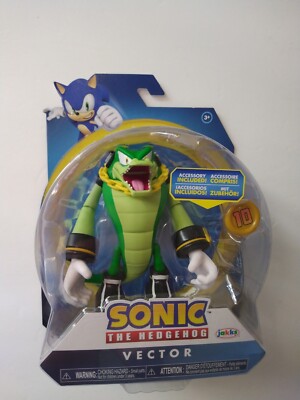 Jakks Pacific SONIC The Hedgehog VECTOR 4'' Figure w/ Accessory NEW