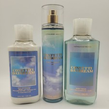 BATH  BODY WORKS Confetti Daydream Lotion, Fragrance Mist  Shower Gel NEW 
