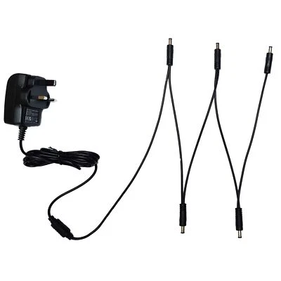 9V EFFECTS PEDAL POWER SUPPLY ADAPTER 5 WAY DAISY CHAIN SPLITTER BOSS PSA-230ES