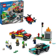 LEGO City dispatched! Fire Rescue & Police Chase 60319 Toy Block Present Fi