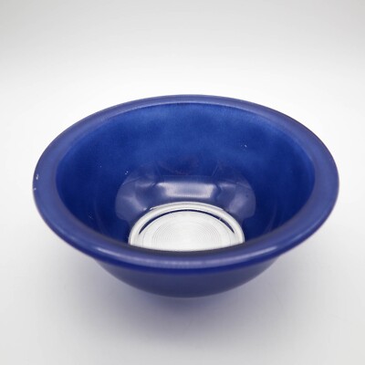 Vtg Pyrex Solid Primary Colors Blue Clear Bottom Mixing Bowl 322 1L ...