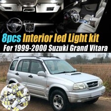 8pc White Car Interior Led Light Bulb Kit For 1999-2000 Suzuki Grand Vitara