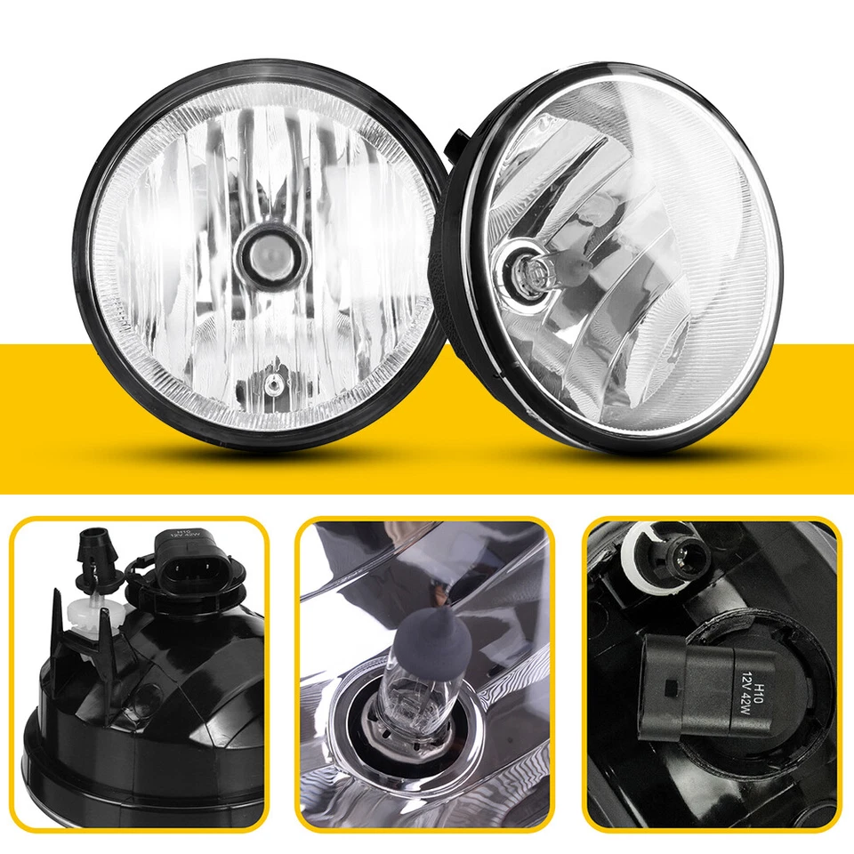 Conjunto de luces antiniebla lentes transparentes para parachoques delantero Toyota Tacoma 2005-2011 Foto 4 de 4