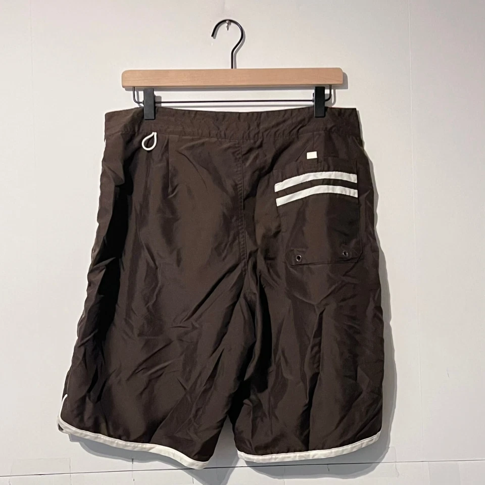 Pantalones Cortos de Rendimiento Old Navy Para Hombre Talla L Marrón Naranja Borde Cordón 34" Cintura Foto 4 de 4