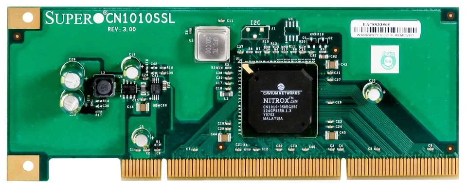 Supermicro AOC-CN1010SSL Pci-X Data Encryption Accelerator Add-On Card Pci-X - Image 2 of 2