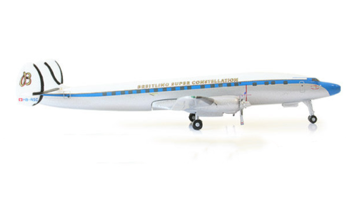 1:500 Herpa Breitling Super Constellation Lockheed L-1049 Airplane Diecast Model
