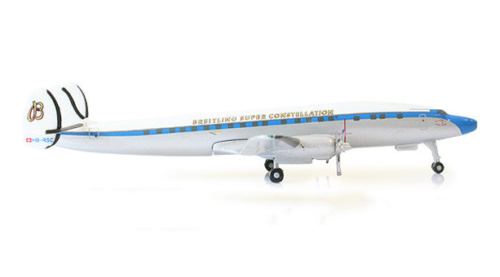 1:500 Herpa Breitling Super Constellation Lockheed L-1049 Flugzeug Druckguss Modell - Bild 1 von 5