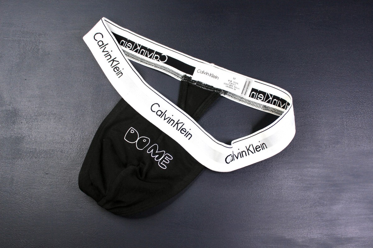 underwear Print eBay thong LOGO ME DO black modern CK | H.E.Arts men custom cotton