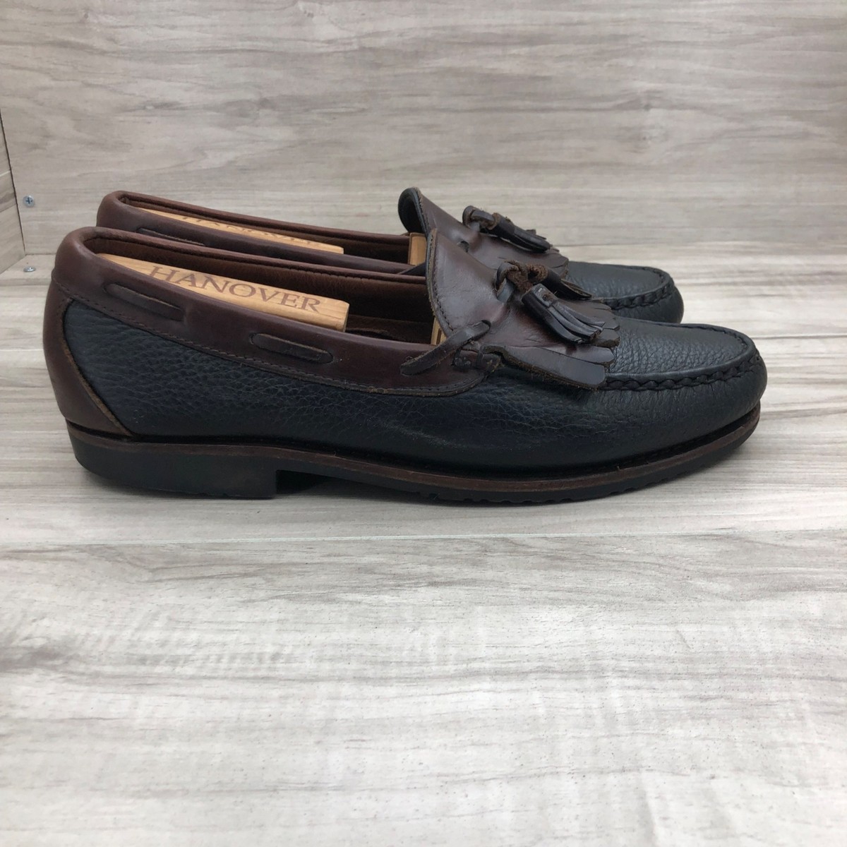Allen Edmonds Nashua Brown Leather Slip On Tassel‎ Loafer Shoes Men’s Size 10 B Vintage Allen Edmonds Nashua Brown Black Moc Toe Kiltie  main image 3