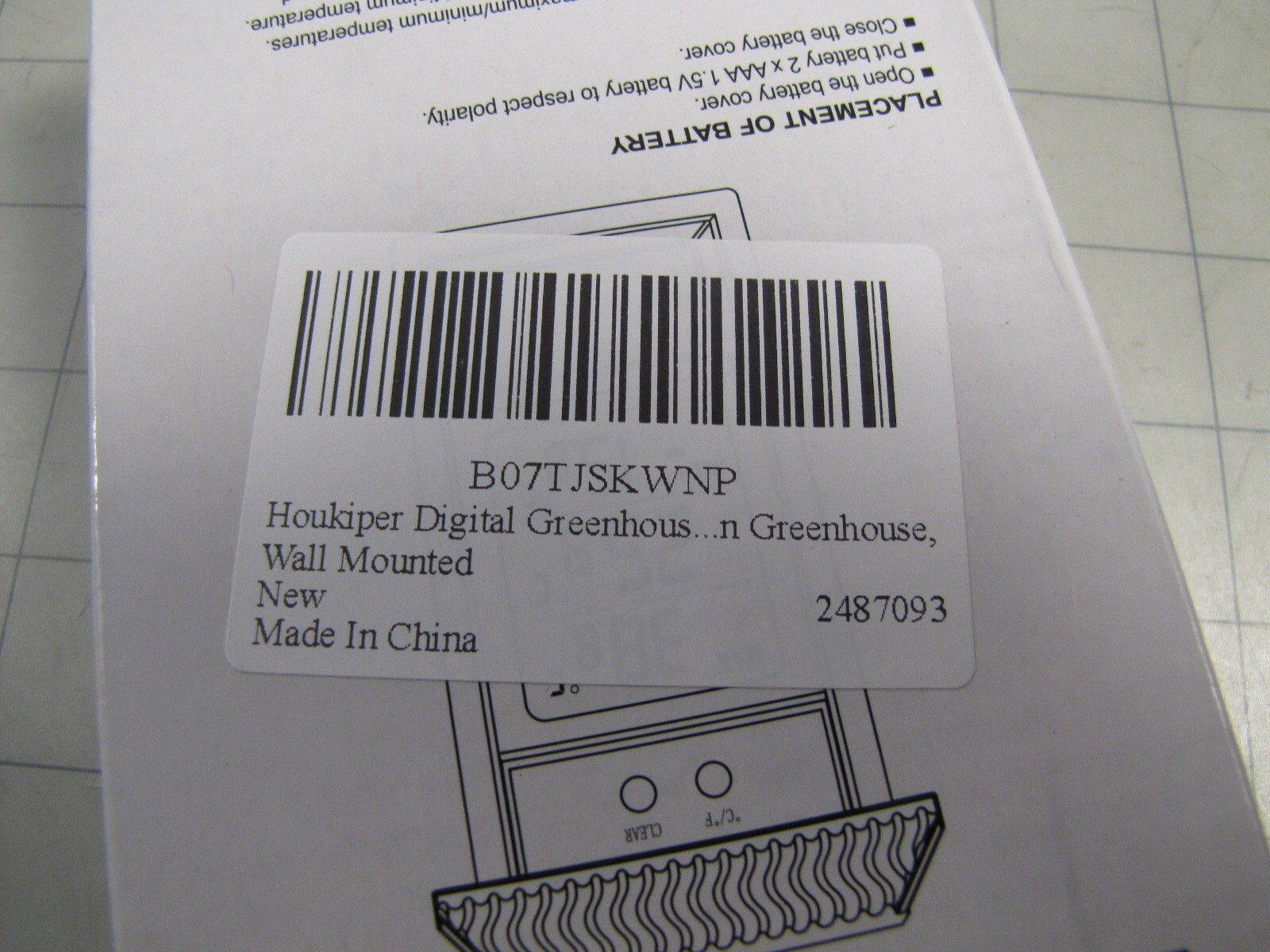 Digital Greenhouse Thermometer Min / Max Display °C / °F Wall Mounted NEW