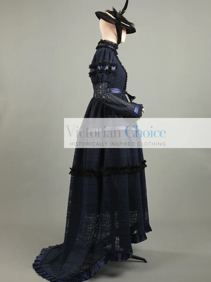 Victorian Edwardian Gothic Penny Dreadful Lace Dress Steampunk Theater Wear 353 - Image 3 of 4