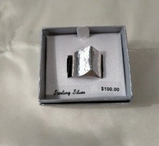 Ring Ladies Silver 925 Hammered Style Band Size 8 Kohls NEW With Tags