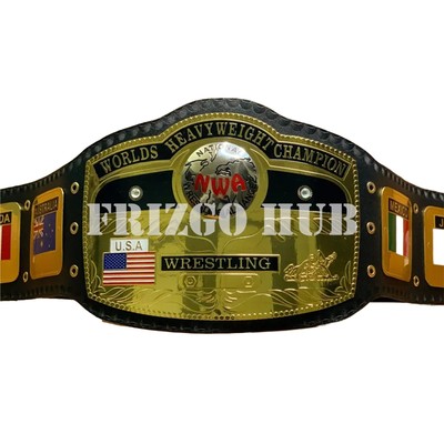 ''Neu NWA gewölbter Globus World Heavyweight Wrestling Championship Zink Titel Gürtel''