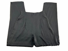 Emanuel Ungaro Womens Dress Pants Black 4 Tapered Leg Pleated High Waisted Zip