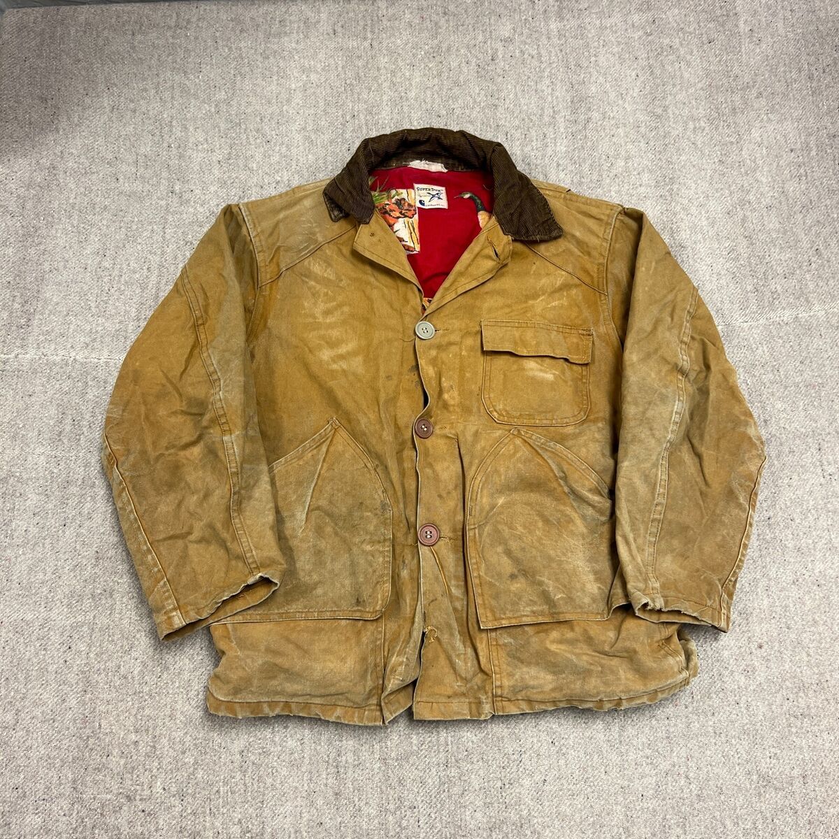 Vintage Carhartt Hunting Jacket Mens Medium Beige 1960s Vintage Carhartt Hunting Jacket Mens Medium Beige 1960s
