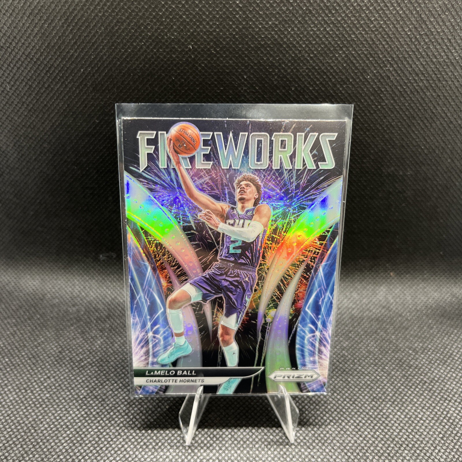 2021-22 Panini Prizm Lamelo Ball Fireworks Silver Prizm #12 A19