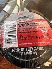  5 rolls 3M Temflex Vinyl Electrical Tape 1700P, 1-1/2 in x 44 ft, Printed