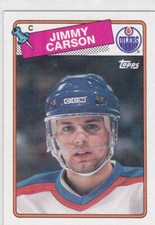 88/89 TOPPS...JIMMY CARSON...CARD # 9...OILERS...FREE COMBINED SHIPPING