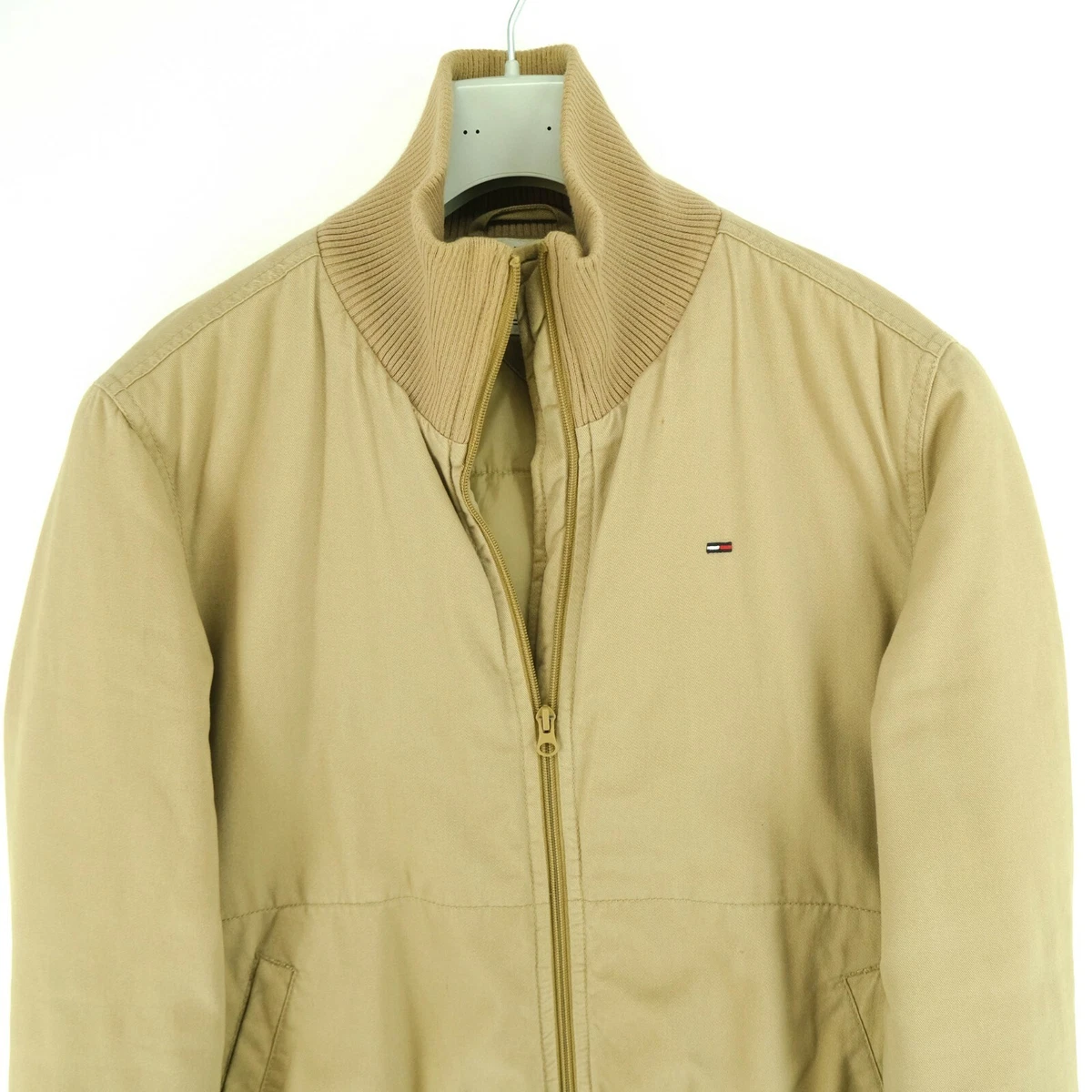 TOMMY HILFIGER Brown Bomber Jacket Coat Size M eBay