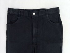 Pantalones de mezclilla vintage No Excuses Mom clásicos estribo para mujer talla 16 negros tiro alto