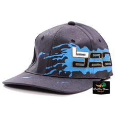 NEW BANDED GEAR FLAT BILL CAP HAT GREY W/ STLYLIZED "b" LOGO BLUE OSFM