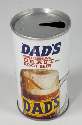 Vintage Dad's Draft Root Beer Soda Pop Can 12oz Straight Steel Coca Cola WI