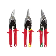MILWAUKEE 3 PACK Offset Aviation Snip Tool Straight Cut Cutting Tools Tin Snips