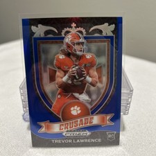 2021 Panini Prizm Draft Picks - Crusade Trevor Lawrence #161 Blue Prizm /199 RC