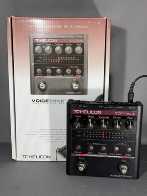 TC Helicon VoiceTone Correct Tested Works w/ AC Cord & Box