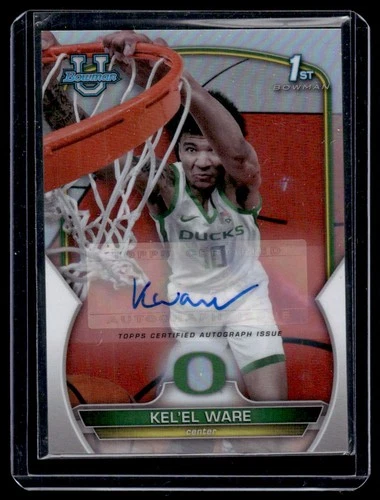 2022-23 Rookie Autographs Refractor Kel'el Ware Auto 233/499 Oregon Ducks #68