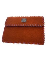 ANNA SUI Women's Fur Tri-fold Wallet ORN